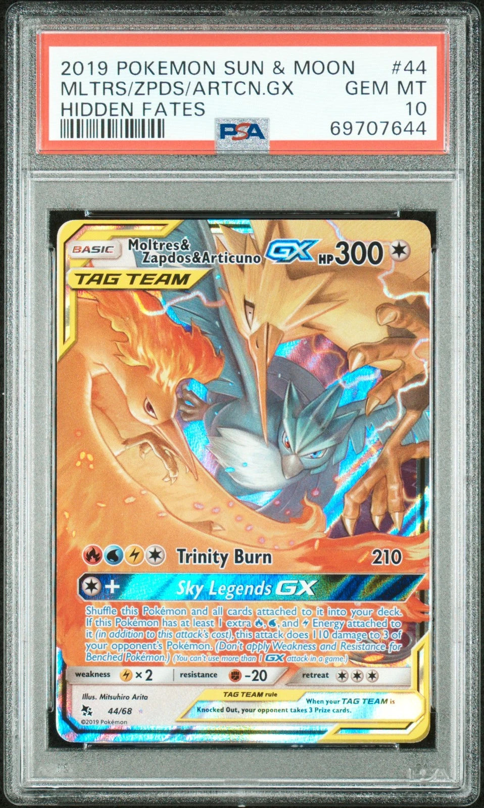 PSA 10 MLTRS/ZPDS/ARTCN.GX HIDDEN FATES