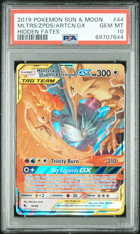 PSA 10 MLTRS/ZPDS/ARTCN.GX HIDDEN FATES